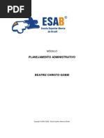 MODULO 1 - PLANEJAMENTO ADMINISTRATIVO