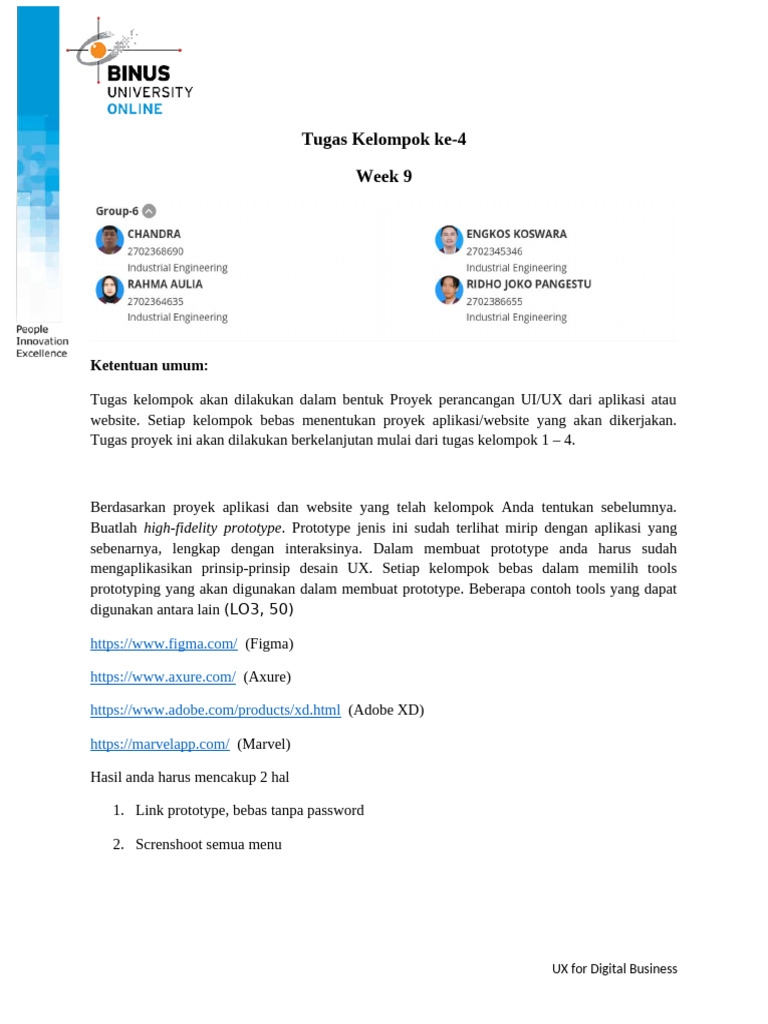 Proyek UI/UX: High-Fidelity Prototype | PDF