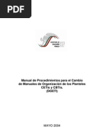 Manual Para Cambio de Manual de Organizaciion 2004