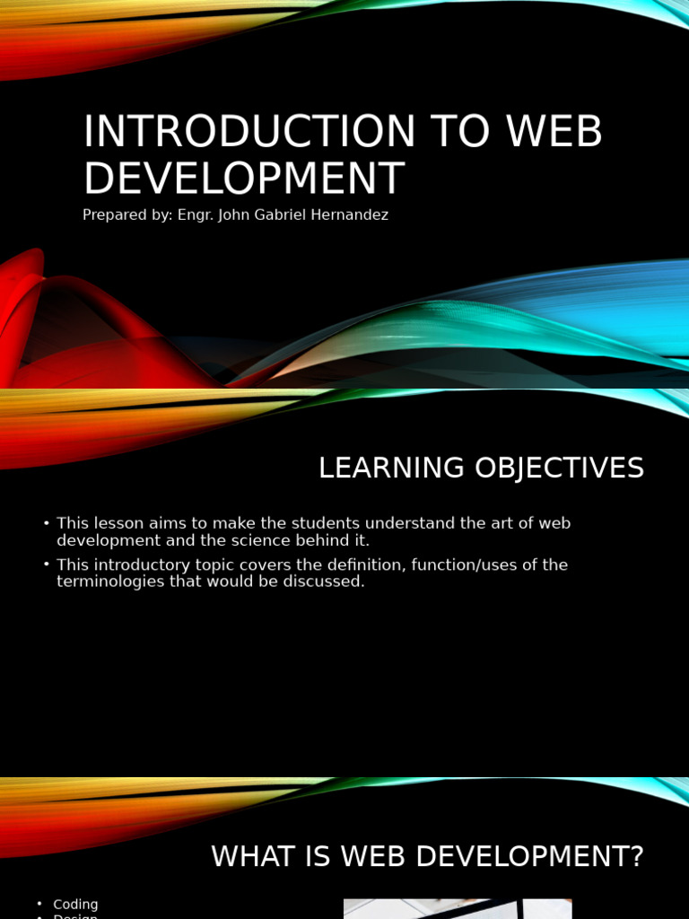 Introduction To Web Development | PDF | World Wide Web | Internet & Web