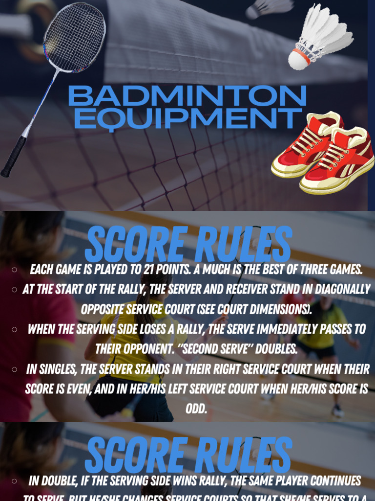 Badminton Rules, Equipment, and Techniques | PDF | Games Of Physical ...