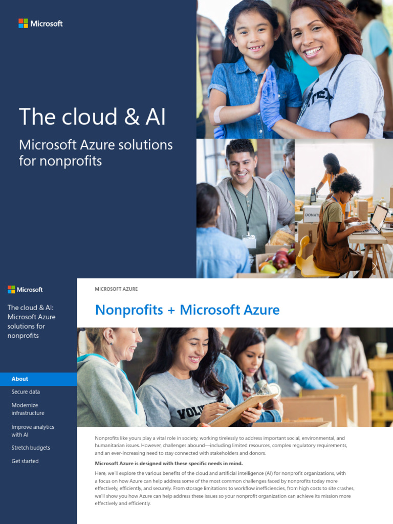 Microsoft Azure for Nonprofits: Cloud & AI Solutions | PDF | Cloud ...
