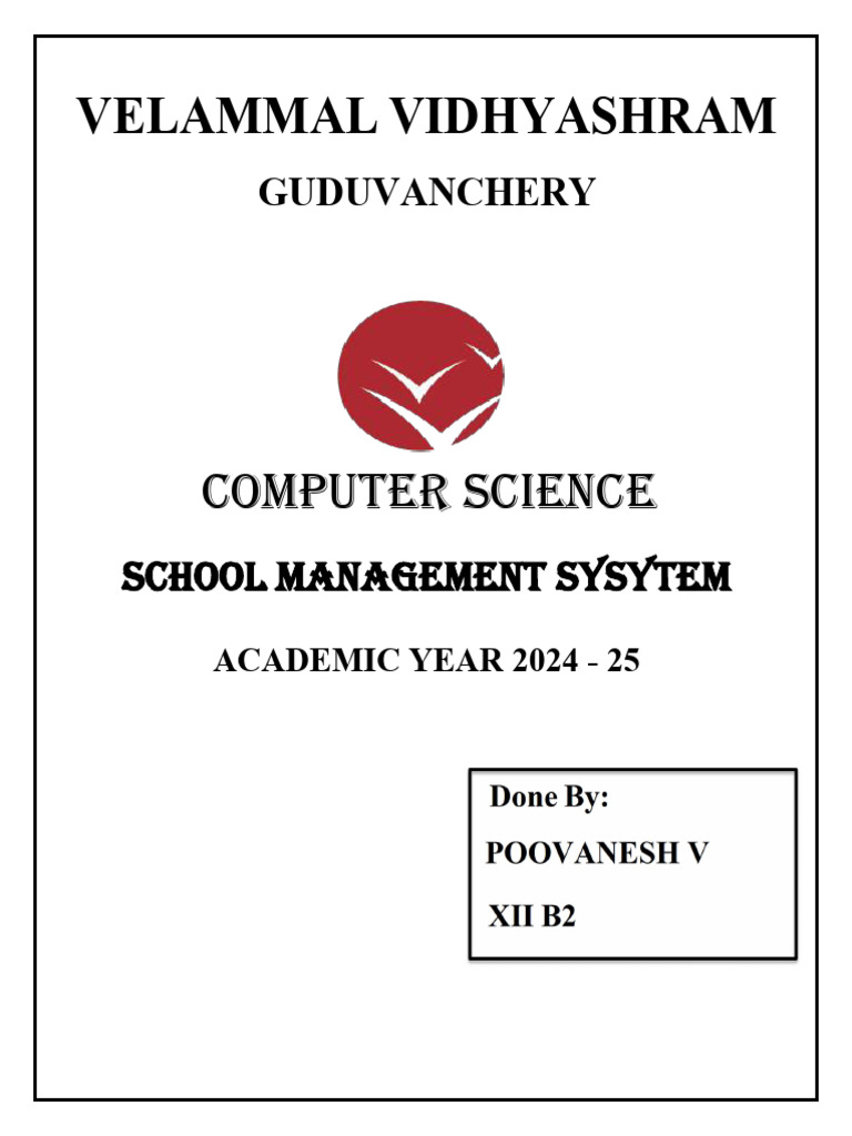 School Management System Project Pdf Databases Relational Database