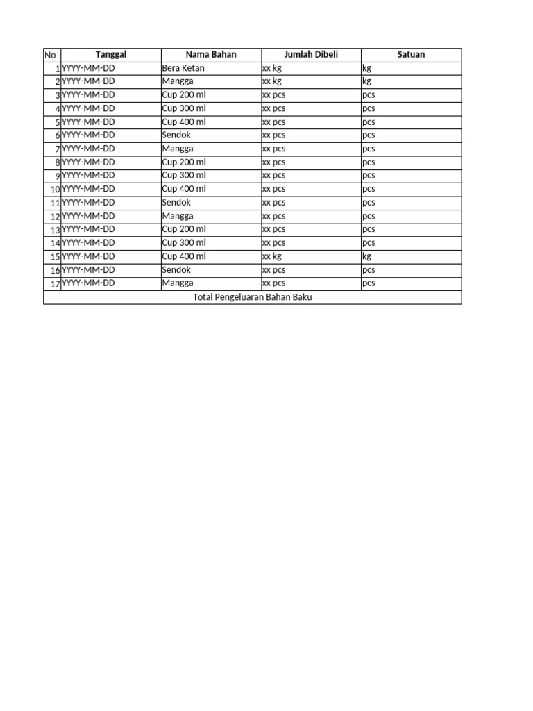Template Buku Warung Mangga Ketan PDF