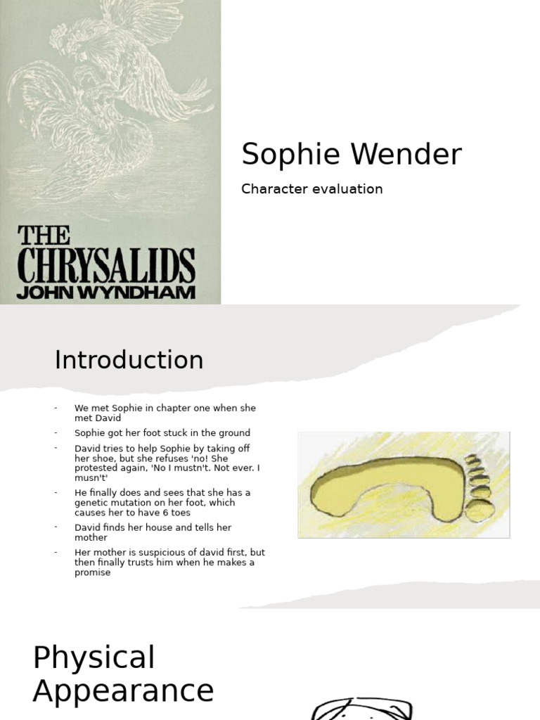 Chrysalids Character Evaluation - Sophie | PDF