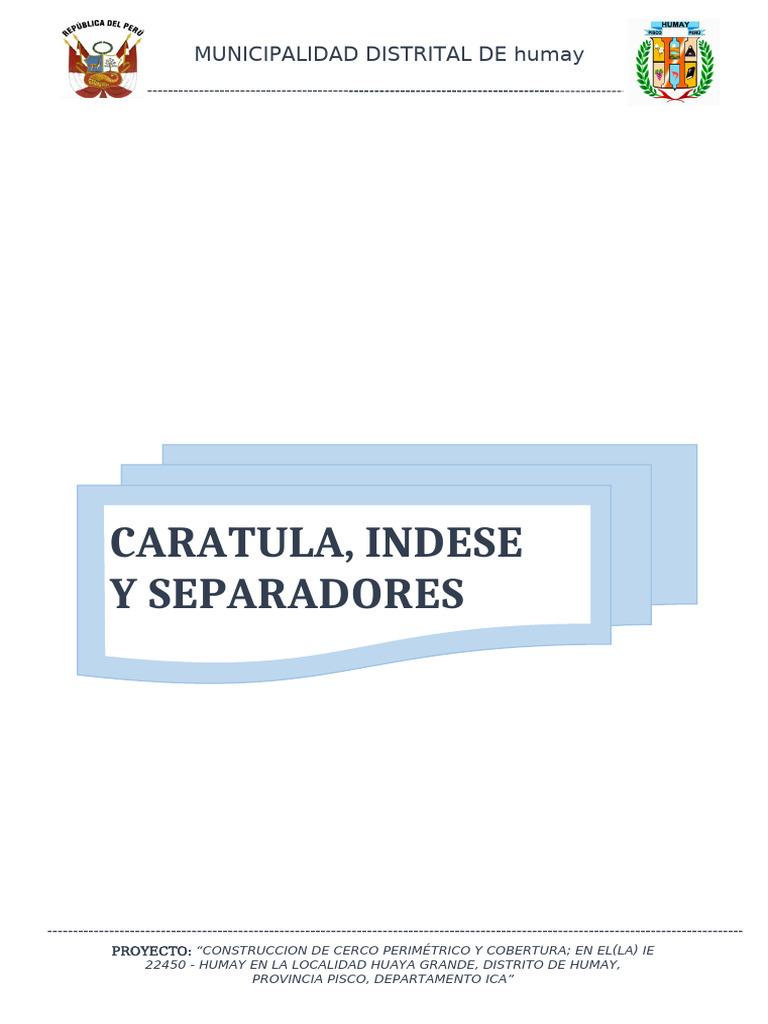 Construcción de Cerco Perimétrico en Humay | PDF