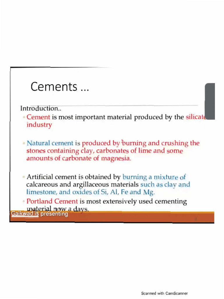 Cements ... : Intro Uction . | PDF | Building Materials | Industrial ...