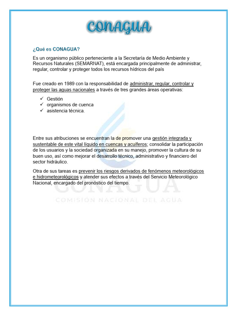 Gestión Sostenible del Agua en México | PDF