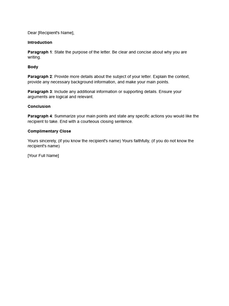 Letter Format | PDF