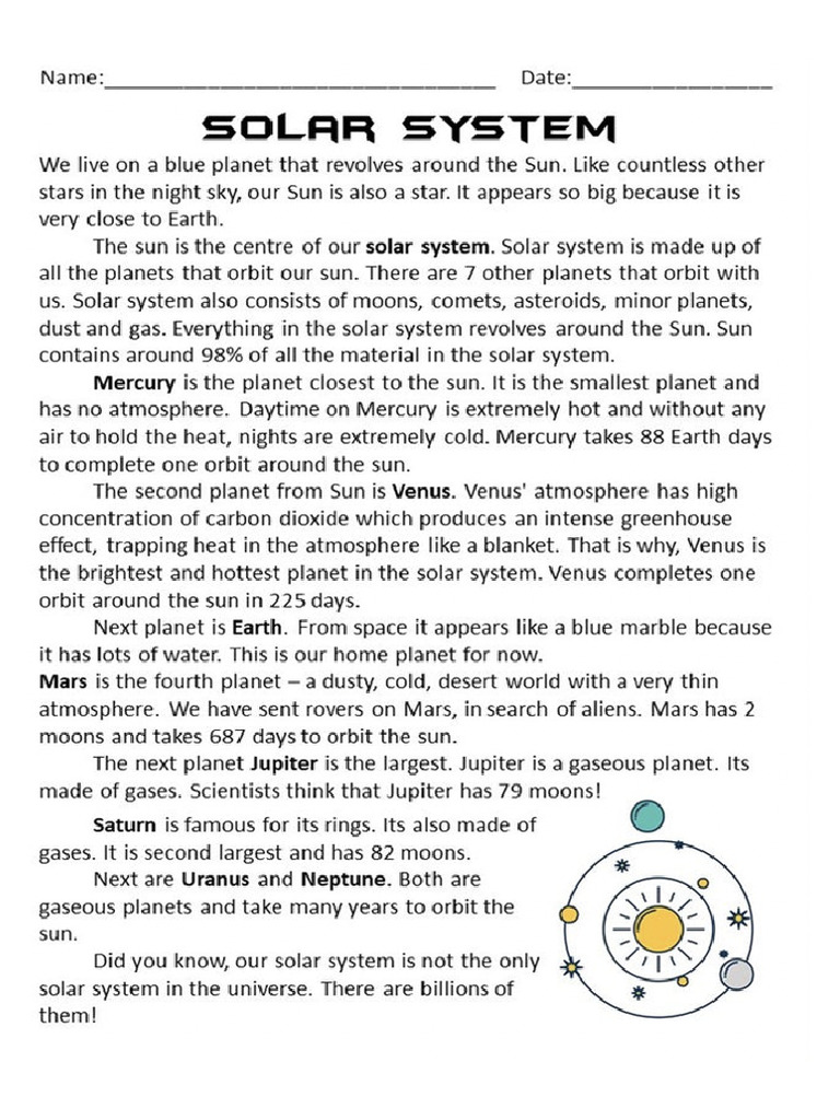 Solar System | PDF