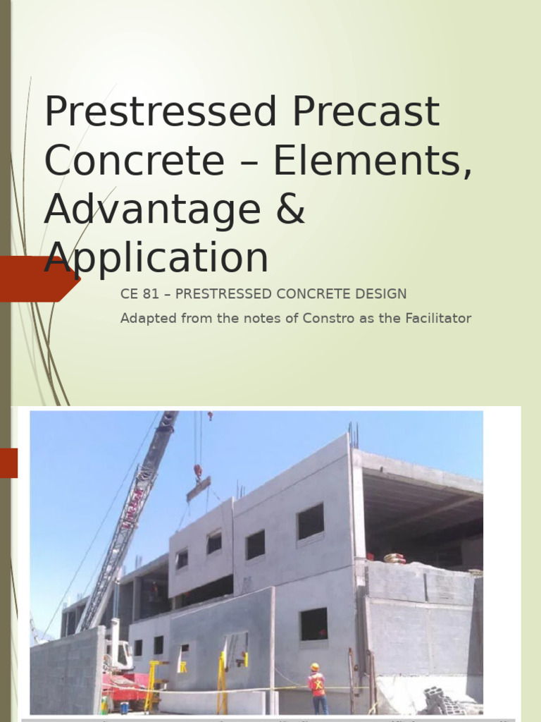 1.2 Prestressed Precast Concrete - Elements, Advantage & | PDF ...