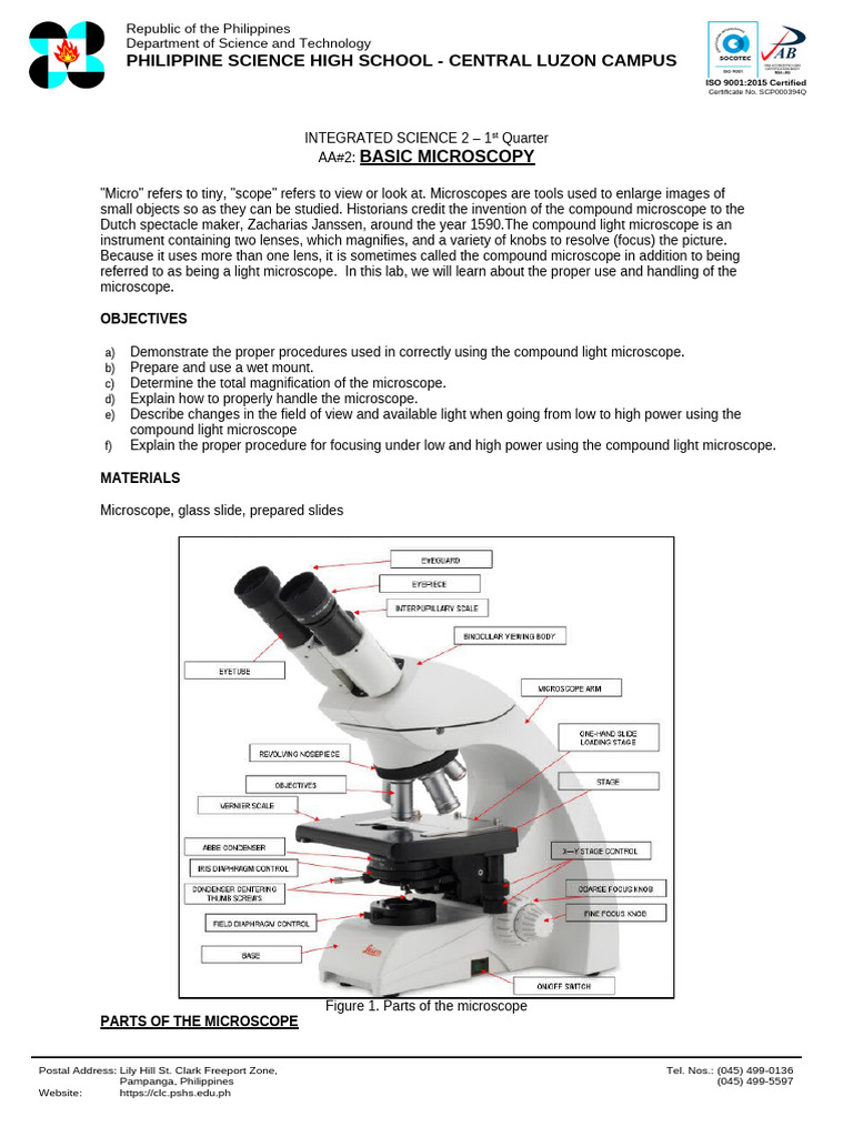 Is 2 AA2 Basic Micros | PDF | Microscope | Lenses