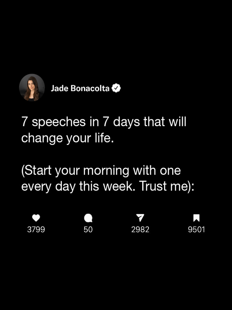7 Speeches in 7 Days That Will Change Your Life 1683690577 | PDF