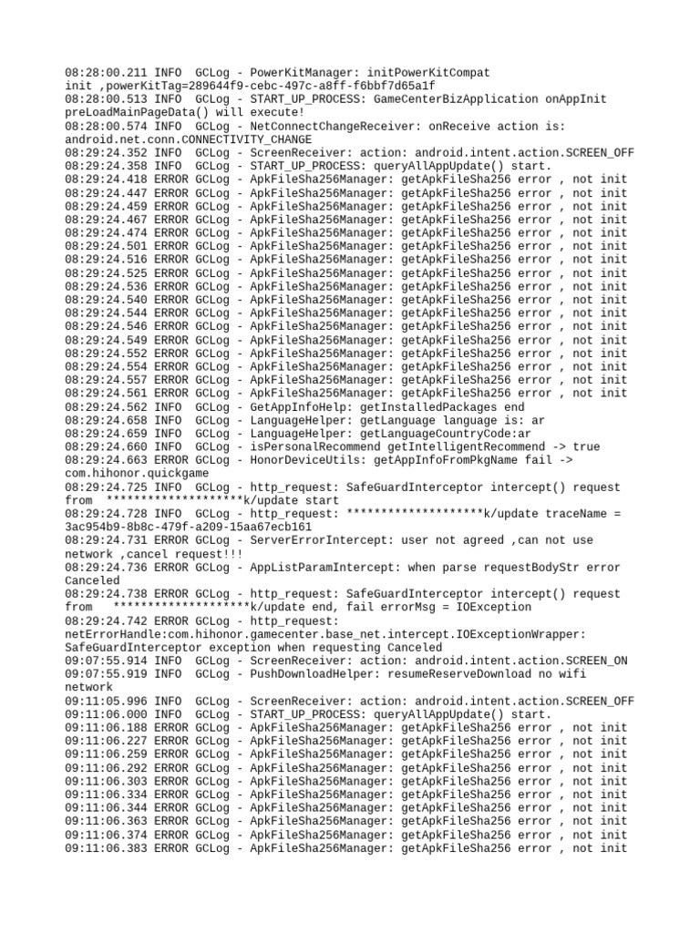 GameCenter App Initialization Logs | PDF | Websites | Computer Network