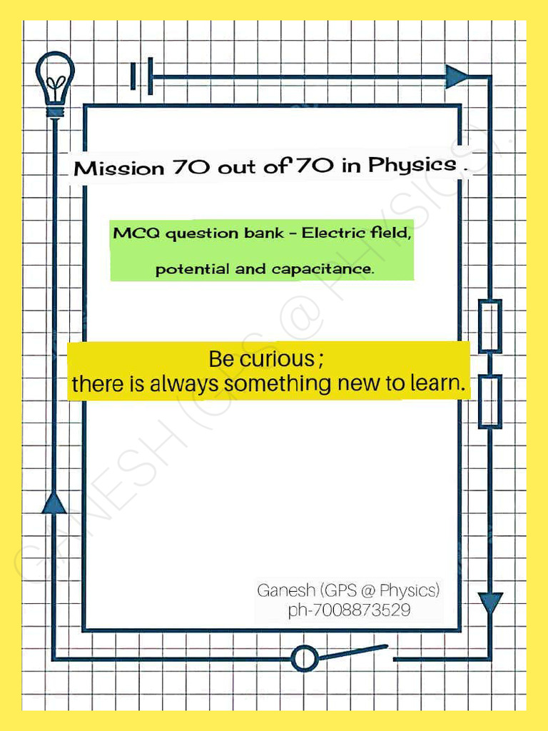Mission 70 Out of 70 in Physics. | PDF