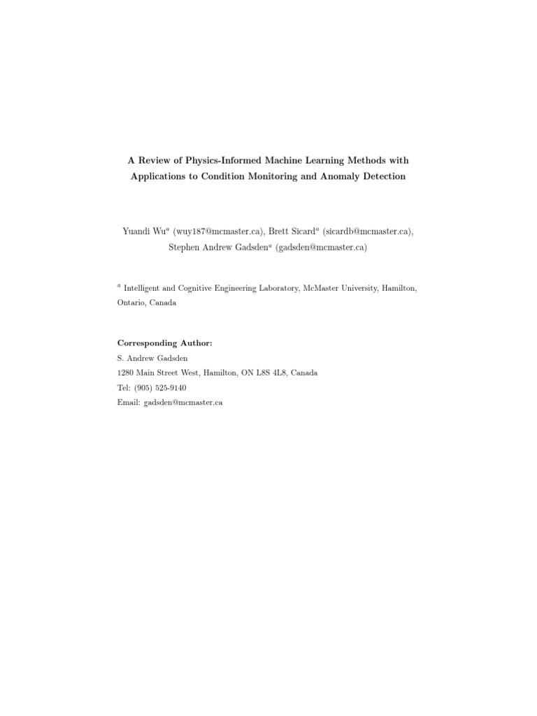 Physics-Informed ML for Condition Monitoring | PDF | Machine Learning ...