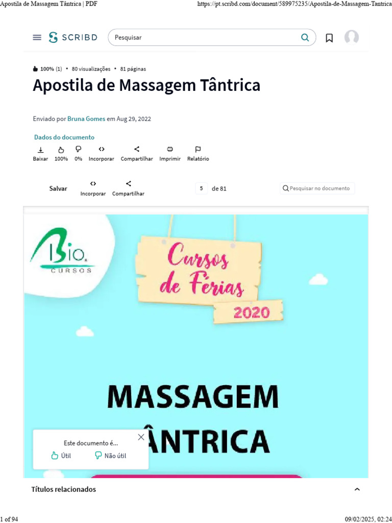 Guia Completo de Massagem Tântrica | PDF