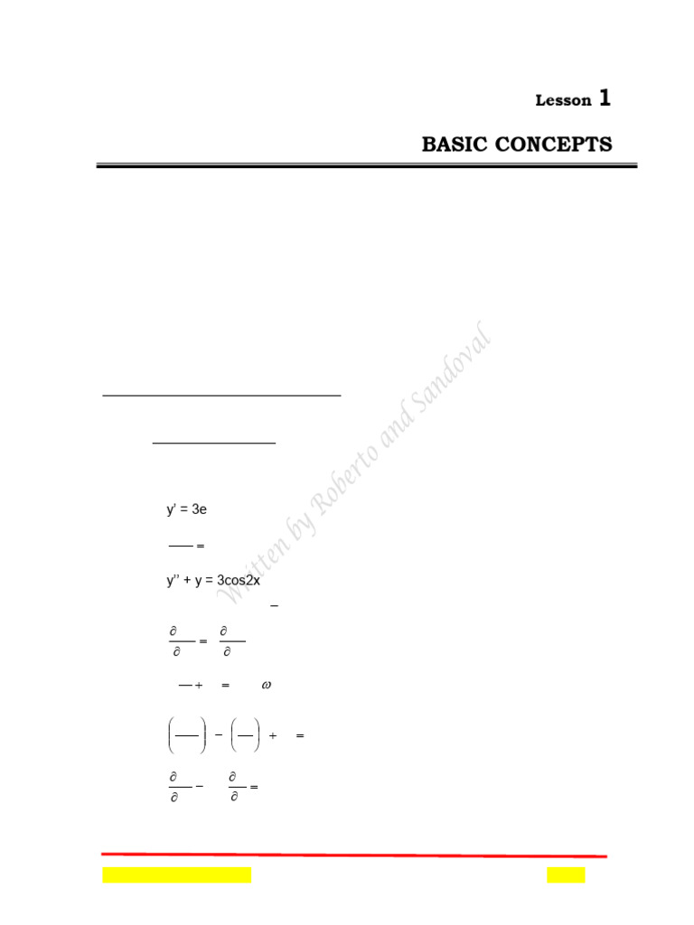Understanding Differential Equations Pdf Equations Derivative