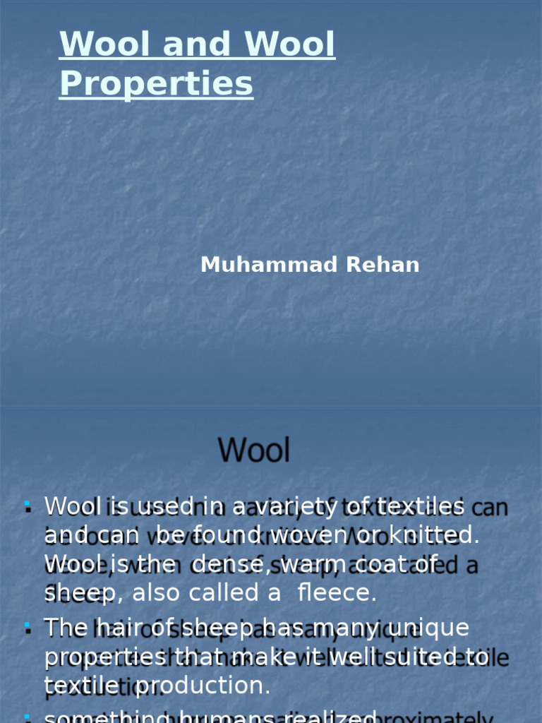 Properties and Uses of Wool Fiber | PDF | Wool | Yarn