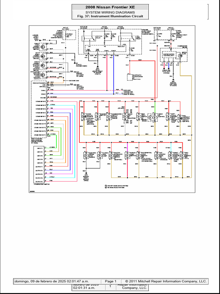 Nissan Frontier Illumination Circuit | PDF