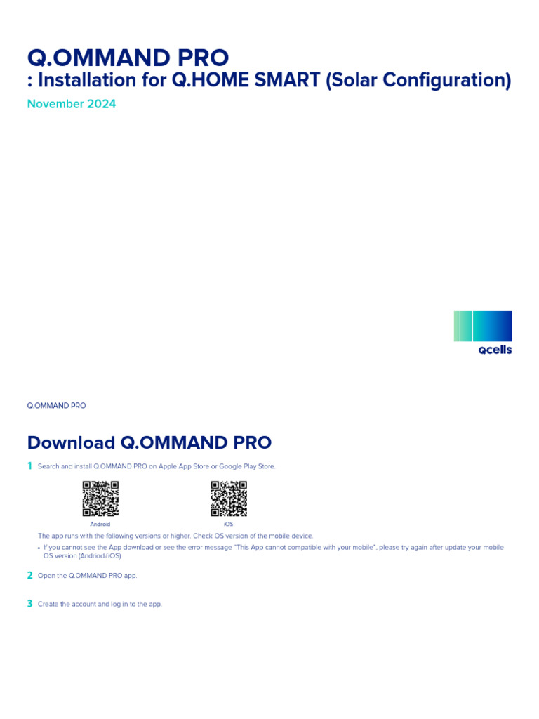 Q.OMMAND PRO Installation Guide | PDF | Mobile App | Ios