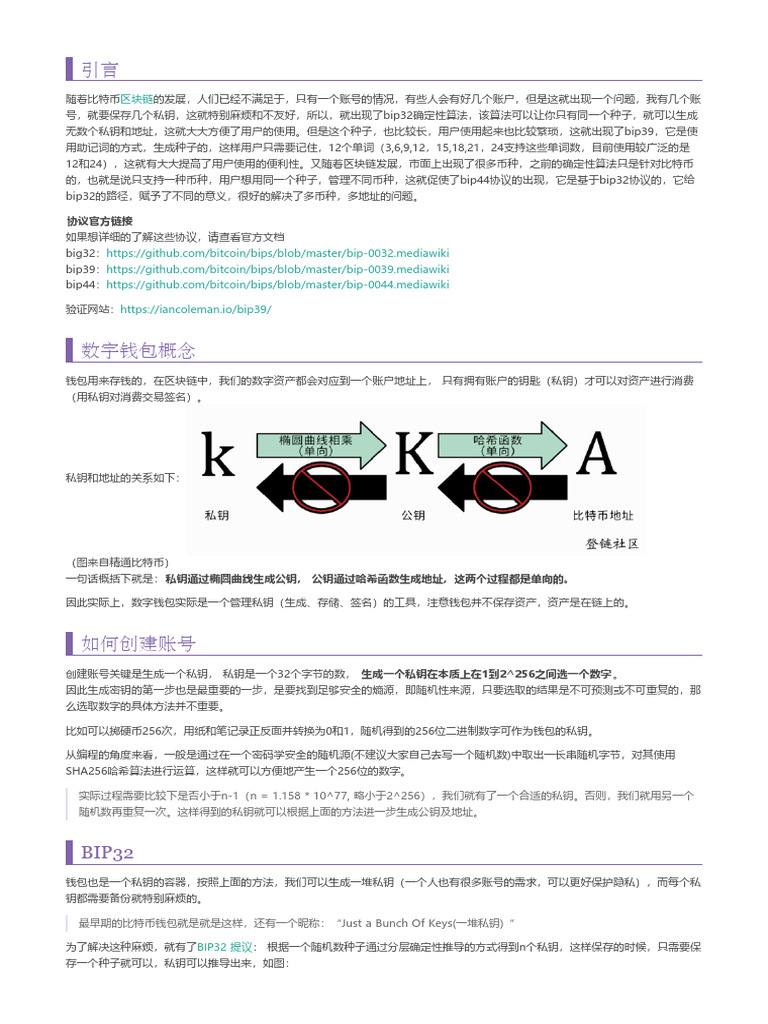 HD 钱包及BIP32 BIP44 BIP39 | PDF