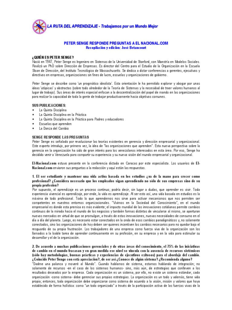 La Danza Del Cambio Senge Pdf