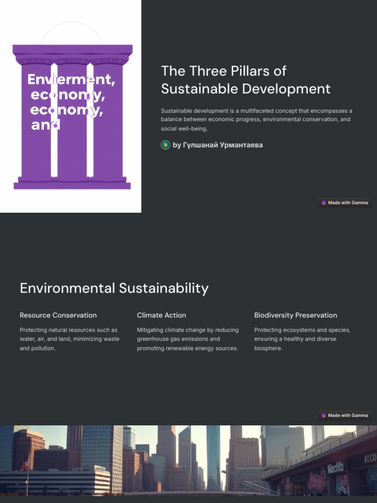 The Three Pillars of Sustainable Development 250208 145300 | PDF ...