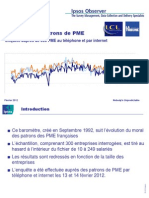 Baromètre des PME Ipsos / LCL / La Tribune (20/02/12)