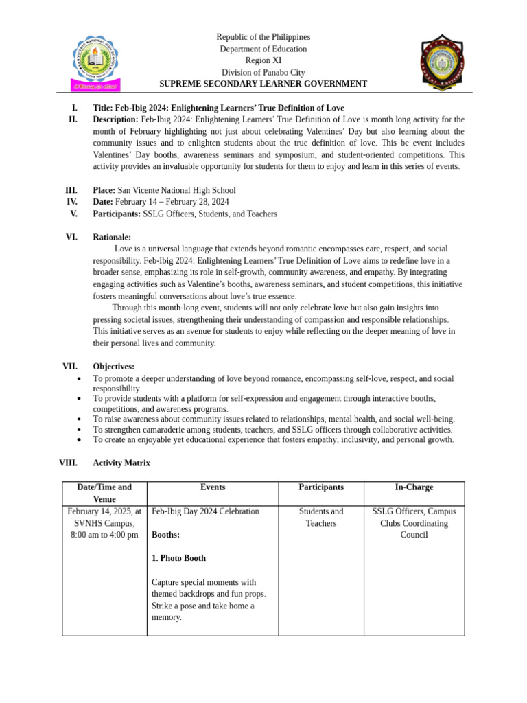 Feb-Ibig 2024: Redefining Love for Students | PDF | Love