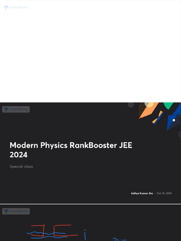 Modern Physics RankBooster JEE 2024 With Anno | PDF