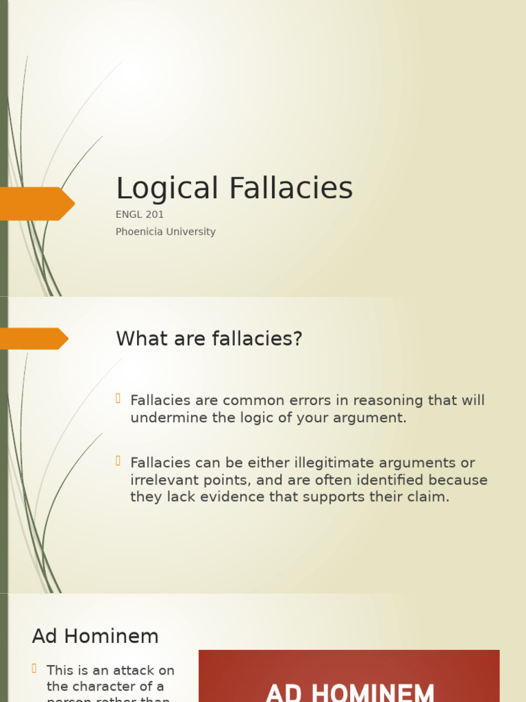 Understanding Common Logical Fallacies | PDF | Fallacy | Logic