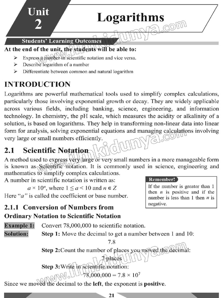 Logarithm | PDF
