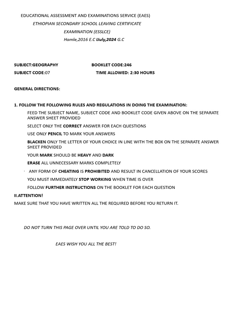Geography Exam Guidelines and Questions | PDF | Geography | Rock (Geology)