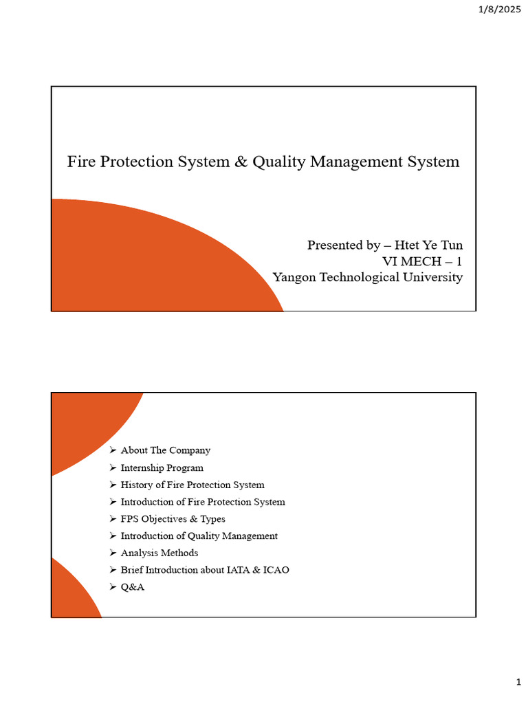 Fire Protection & Quality Management Overview | PDF | Fires | Fire ...