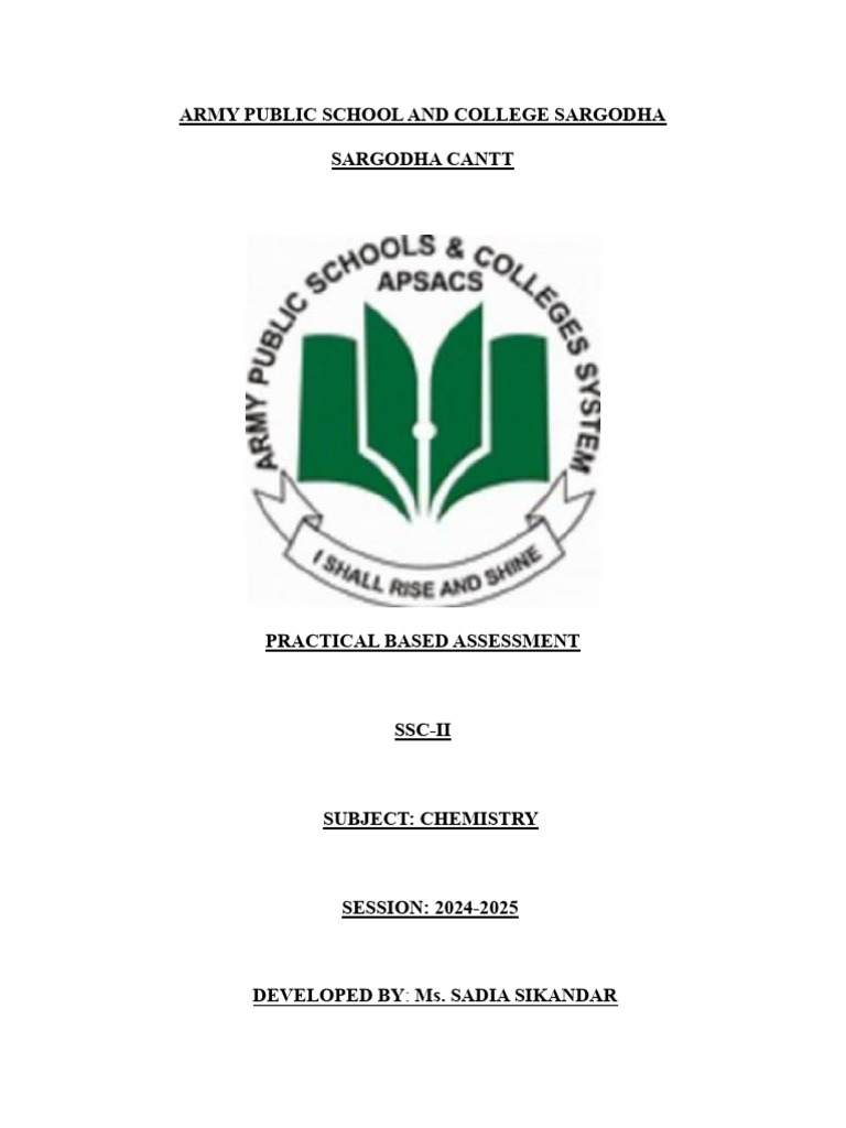 Chemistry Practical Assessments For Ssc Ii Pdf Acid Carboxylic Acid