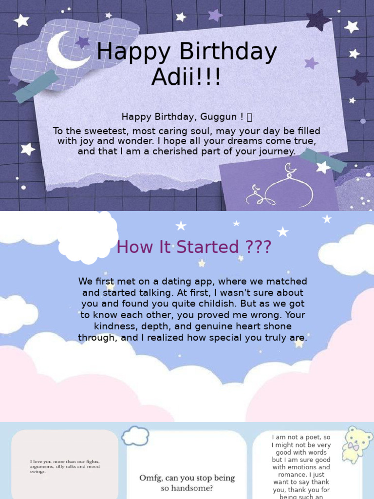 Heartfelt Birthday Message for Adii | PDF