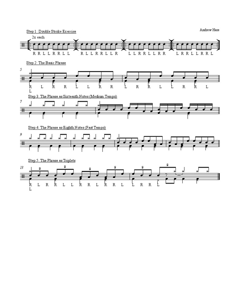 Double Strokes Around the Drum Set