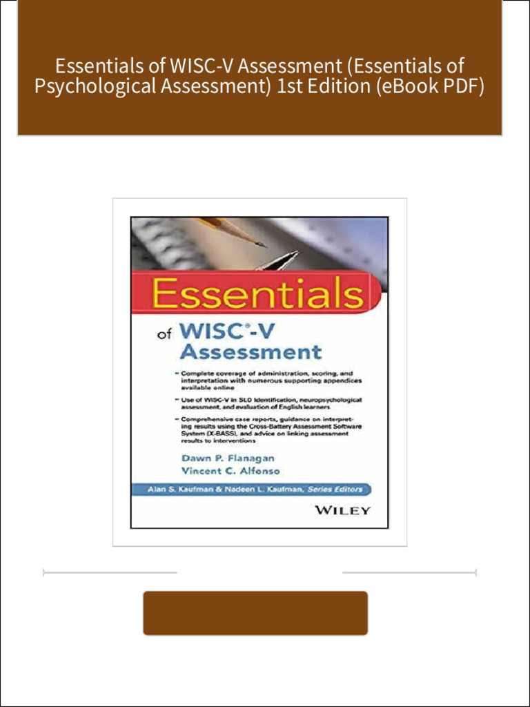 Essentials of Wisc-V Assessment (Essentials of Psychological Assessment ...