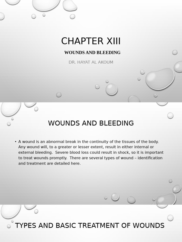 Wound Types and Blood Loss Management | PDF | Bleeding | Blood