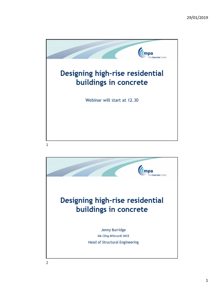 High-Rise Concrete Design Webinar | PDF | Prestressed Concrete | Concrete