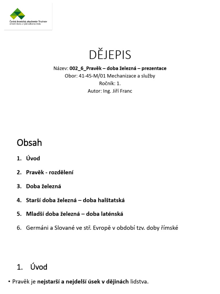 002 6 Pravek Doba-Zelezna | PDF