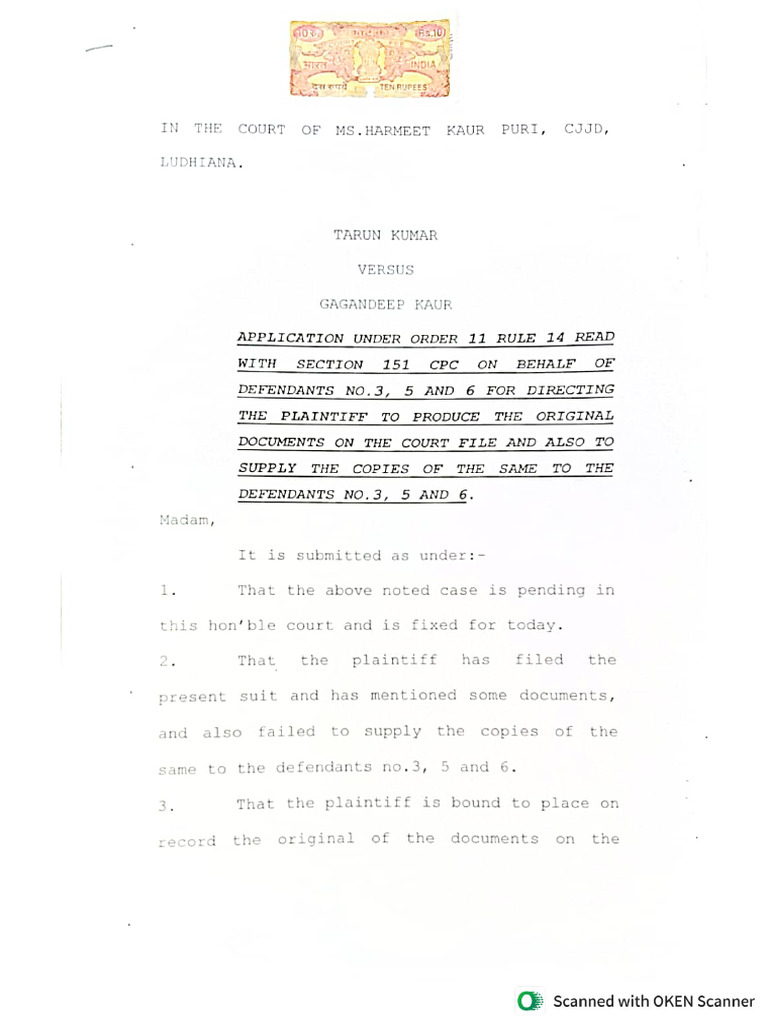 Production of documents pdf
