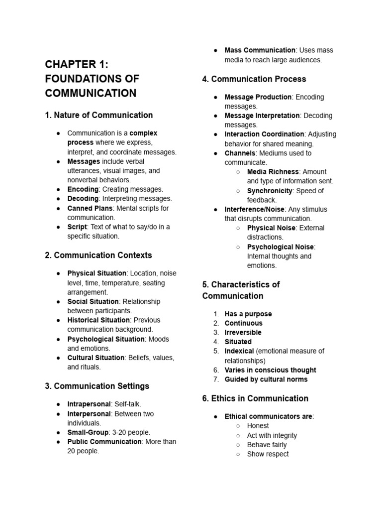 speech comm prelims | PDF | Communication | Cognition