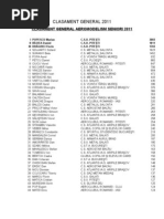 Clasament General 2011