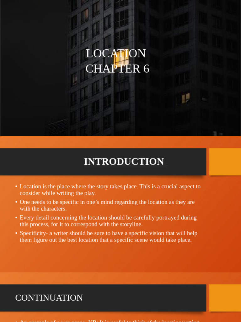 Importance of Location in Storytelling | PDF