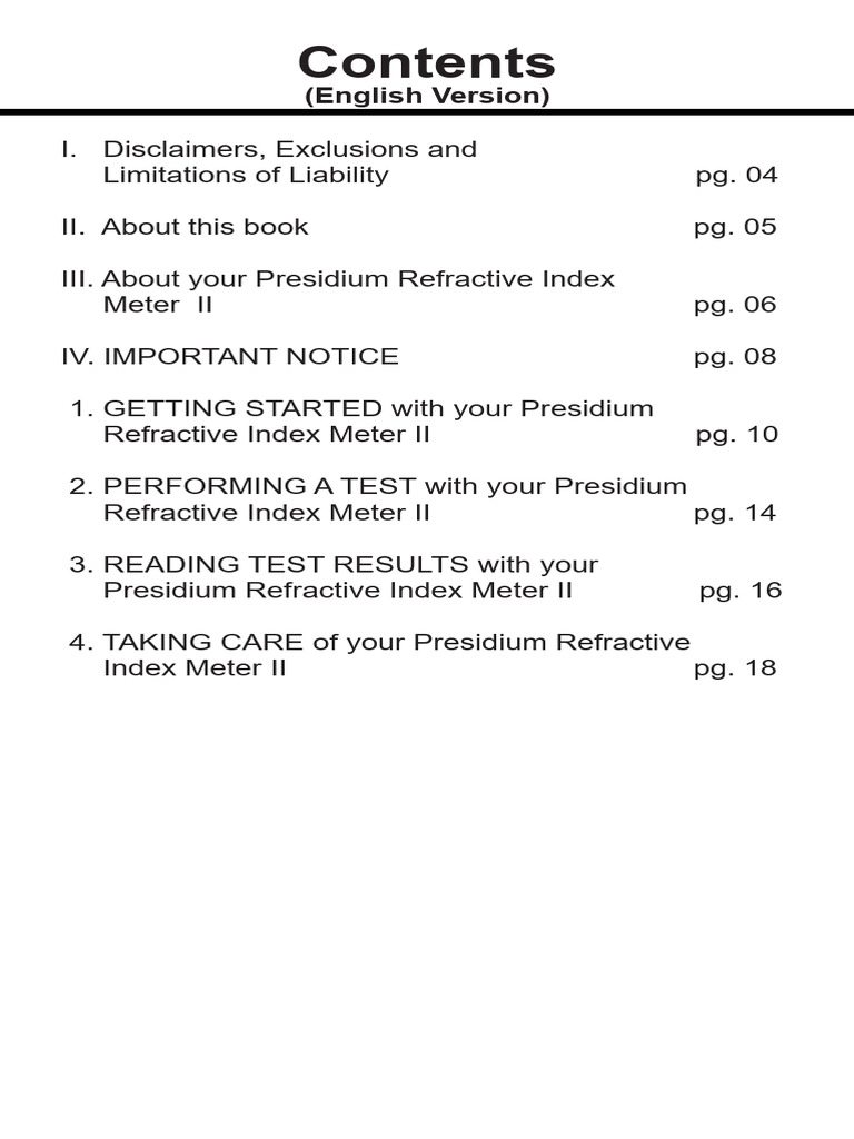 Presidium Refractive Index Meter II Guide | PDF | Gemstone | Paint