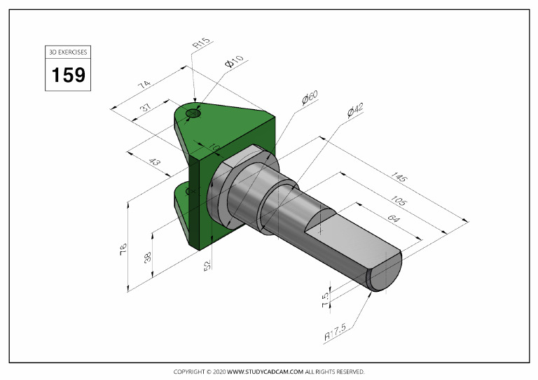 3d Cad Exercises (WWW - Studycadcam.com) 159 | PDF