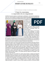 o Hoje Do Ecumenismo e a Expectativa Do Seu to