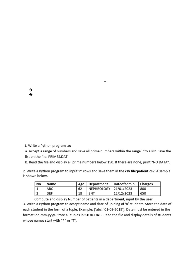 Computer Science Practical Exam 2025 | PDF | Comma Separated Values | Sql